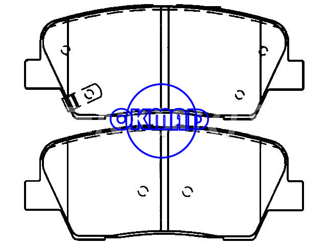 HYUNDAI Equus Genesis Coupe V6 V8 Santa KIA Borrego Sedona Pastilha de freio FMSI:8401-D1284 8524-D1284 8496-D1387 OEM:58302-3NA00 GDB3499 WVA:25153 25154 25155, F1284